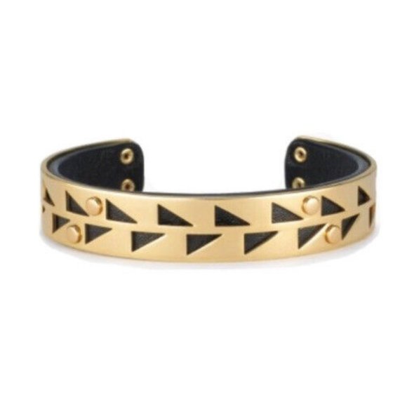 Stella & Dot Gold and Black Addison Cuff Bracelet - Picture 1 of 4